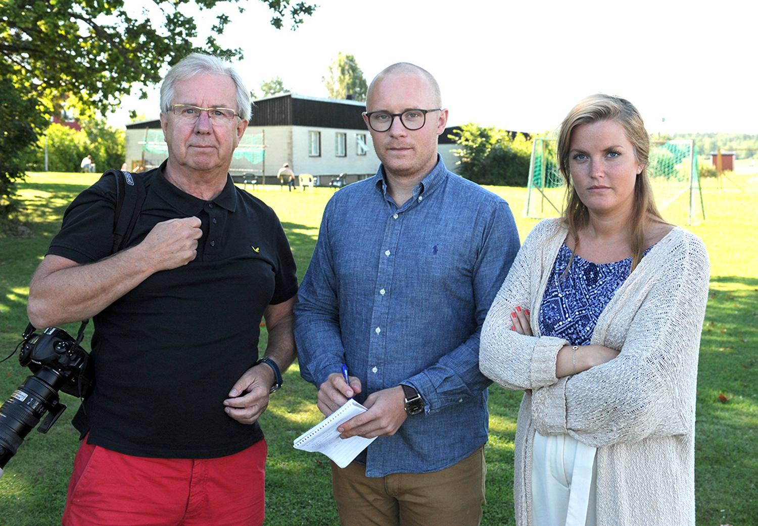 Aftonbladets team på plats vid asylboendet i Kungsör.