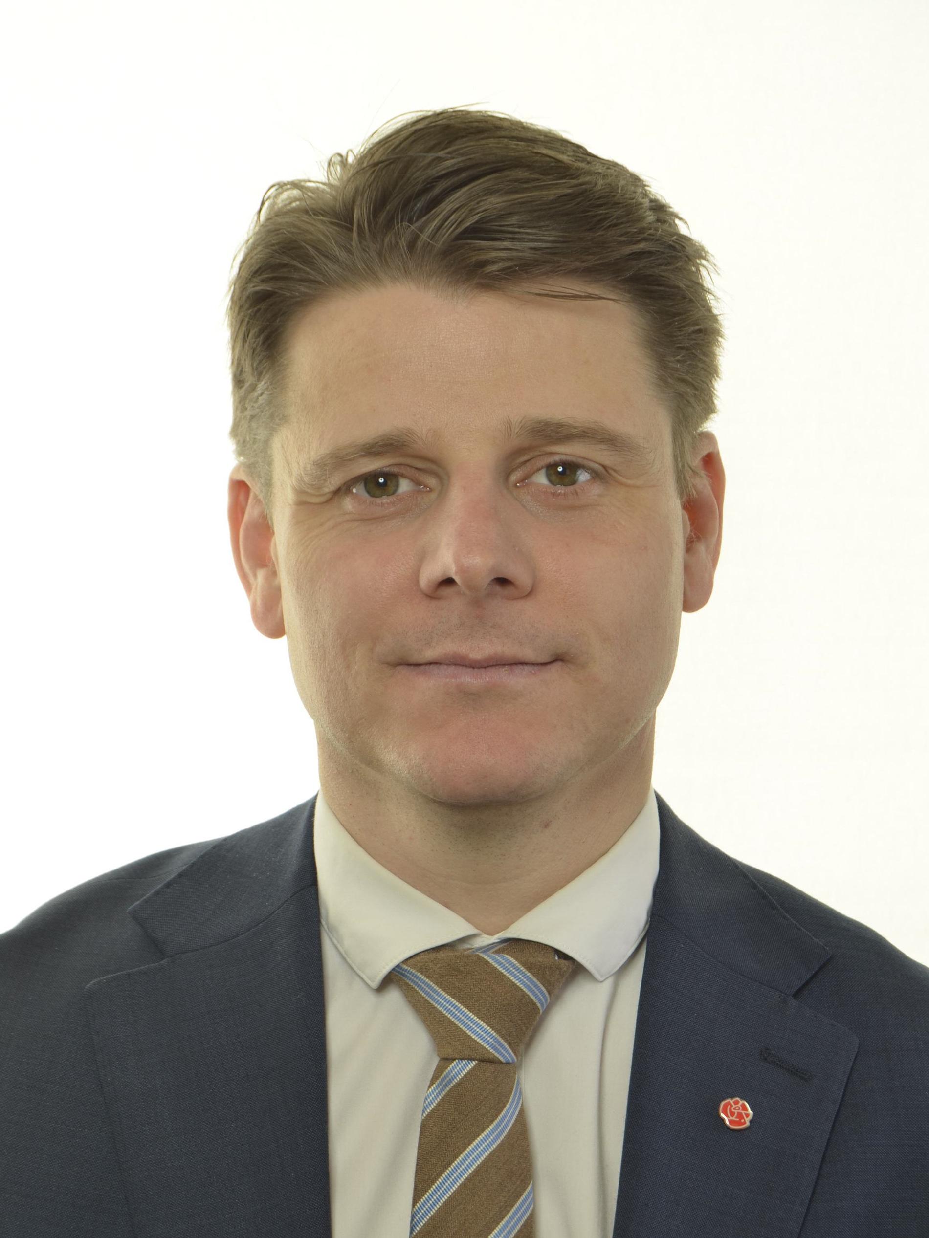 Niklas Karlsson, ordförande i Skånes S-distrikt.