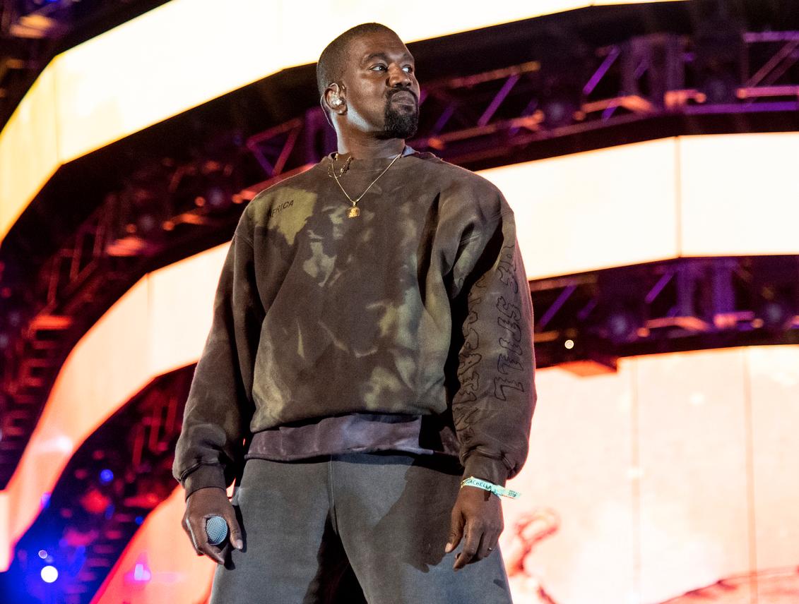 Kanye West uppträdde på Coachella 2019.