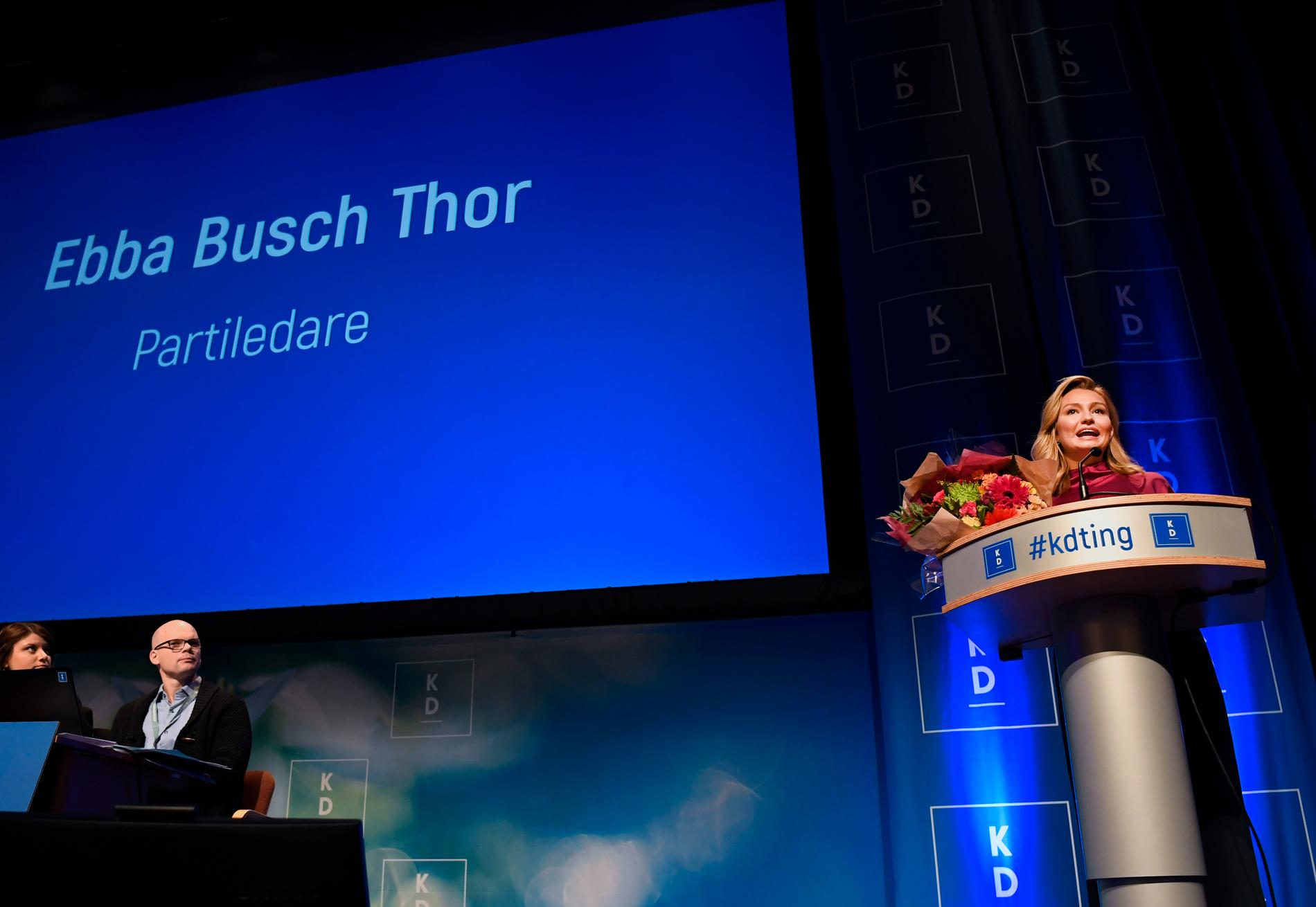 I dag valdes Ebba Busch Thor om som Kristdemokraternas partiledare.