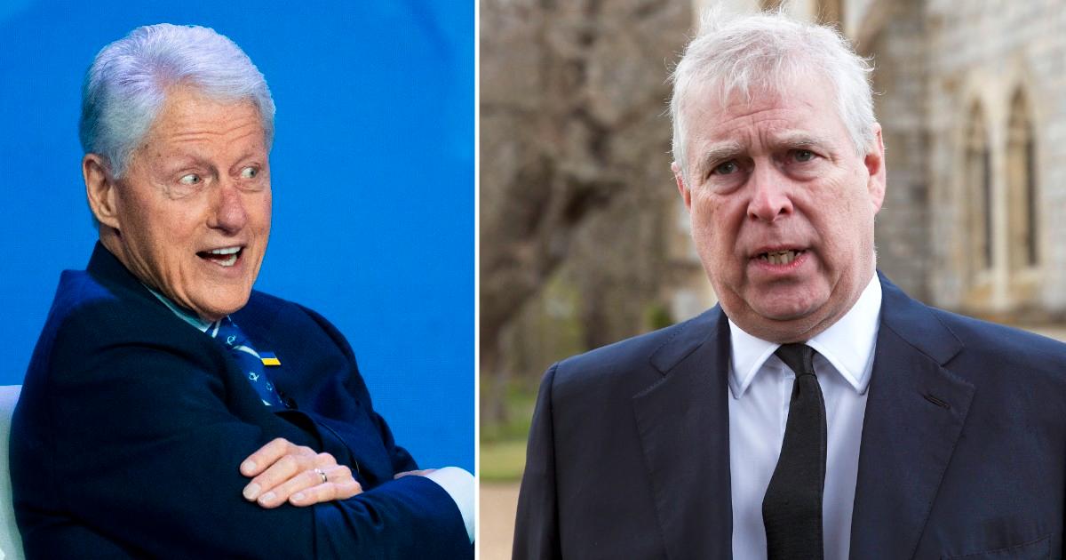 Bill Clinton och prins Andrew är två av männen som näms i Epstein-dokumenten.