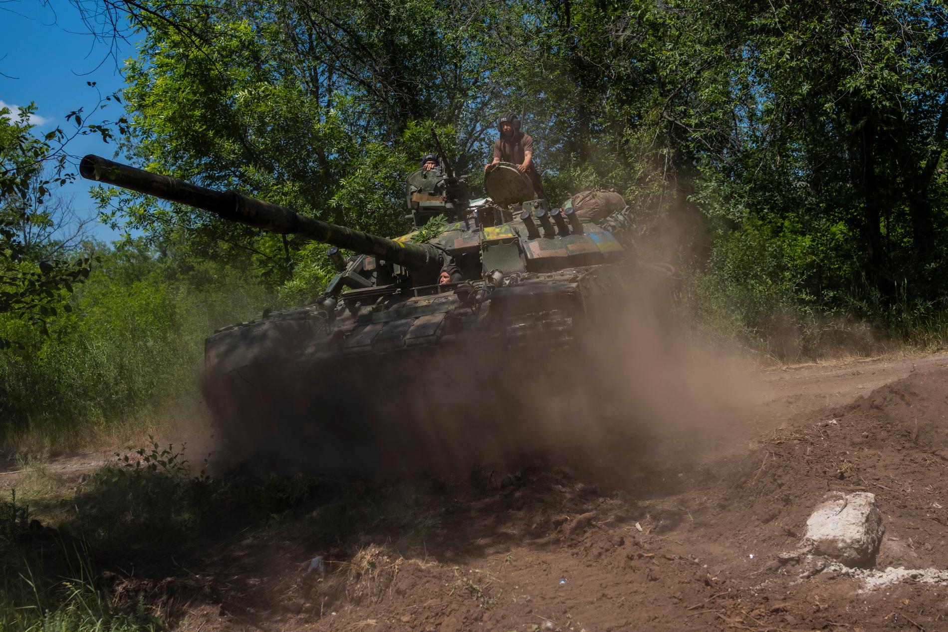 Bild tagen på ukrainska soldater i Donetsk. 