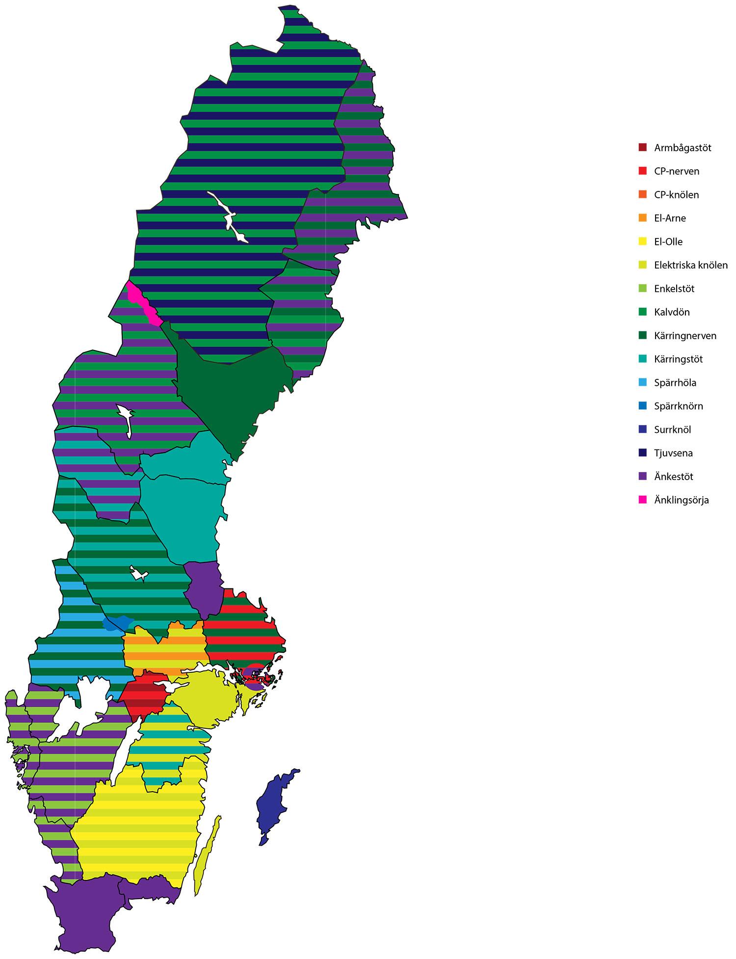 STÖTKARTAN Kartan är baserad på en mindre enkät utförd av Aftonbladets reporter samt de språkforskare som Aftonbladet talat med.