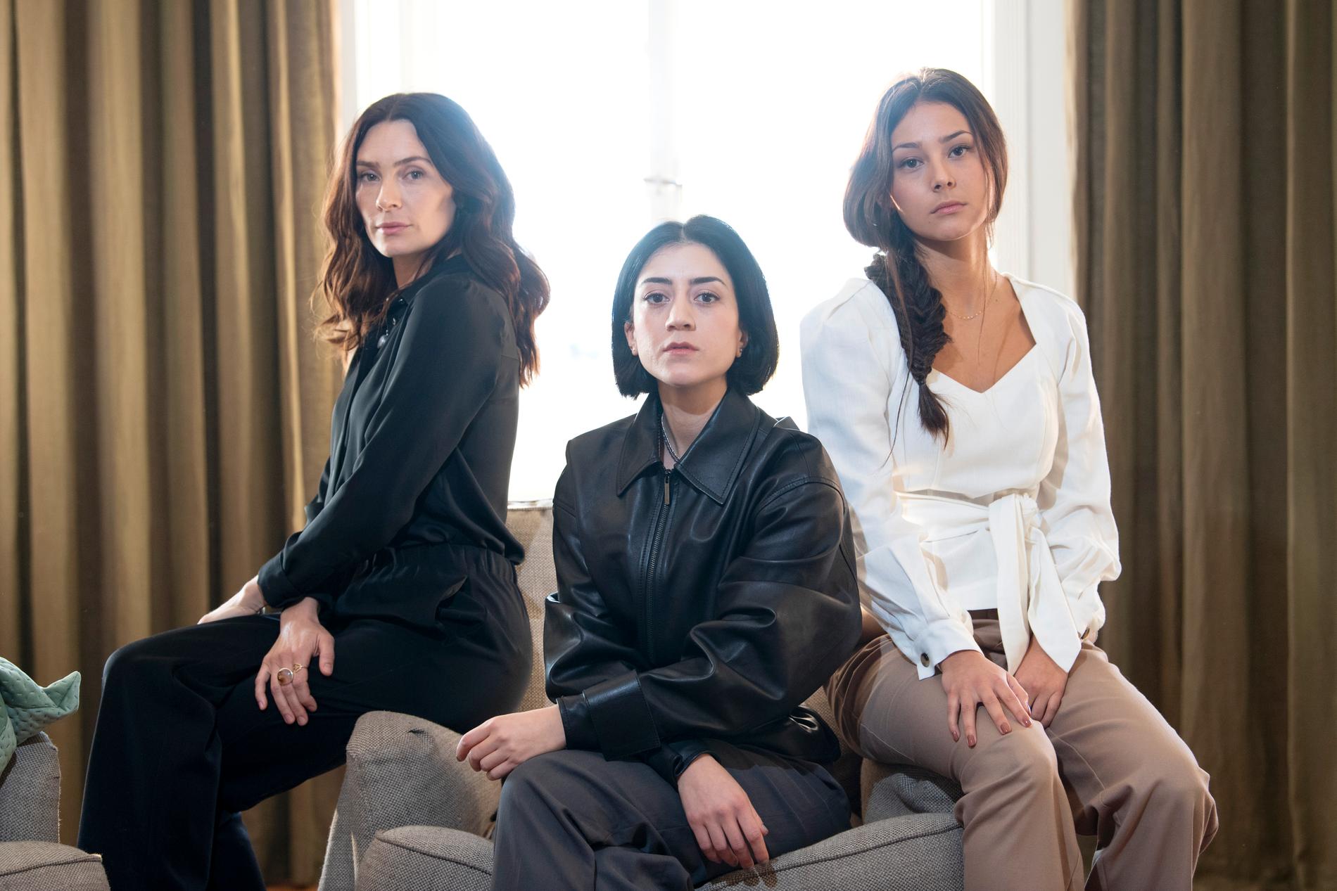 Aliette Opheim, Gizem Erdogan och Nora Rios spelar huvudrollerna i SVT:s nya serie "Kalifat".