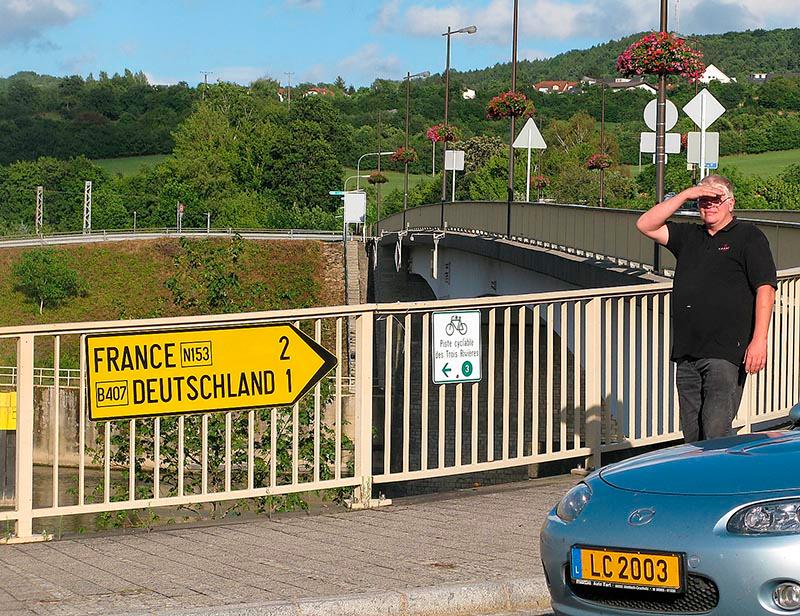 GRÄNSLÖS TANKE. Den lilla byn Schengen är ett treriksröse i ett gränsland där den moderne globetrottern lätt hittar rätt – i tre länder – på en kvart.