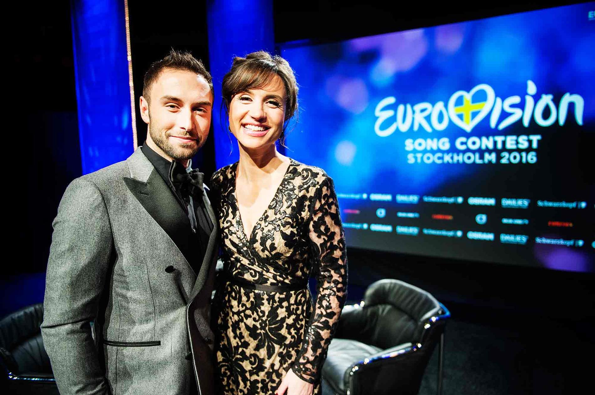 Måns Zelmerlöw och Petra Mede ledde Eurovisionfinalen.