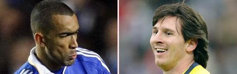 Bosingwa och Messi.