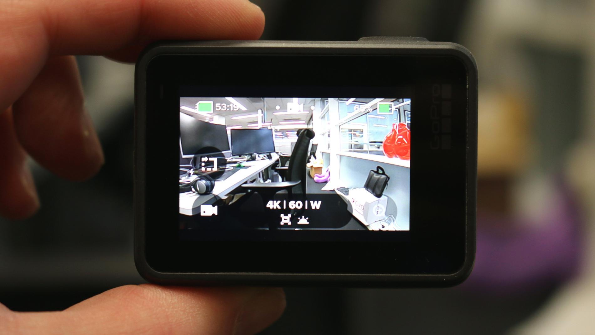 Touchskärmen på GoPro Hero7 Black är ganska intuitiv att använda, vilket är bra med tanke på att man inte får med en bruksanvisning.
