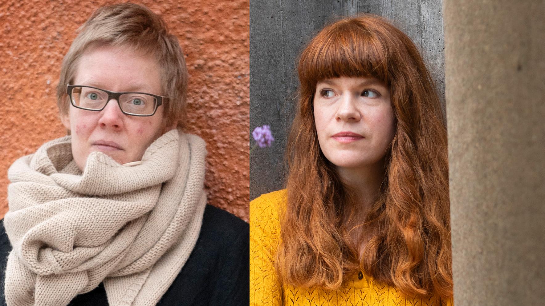 Helena Österlund och Sofia Stenström, två författare vars romaner sägs vara del av en trend – men som inte kan fogas in i mallen.