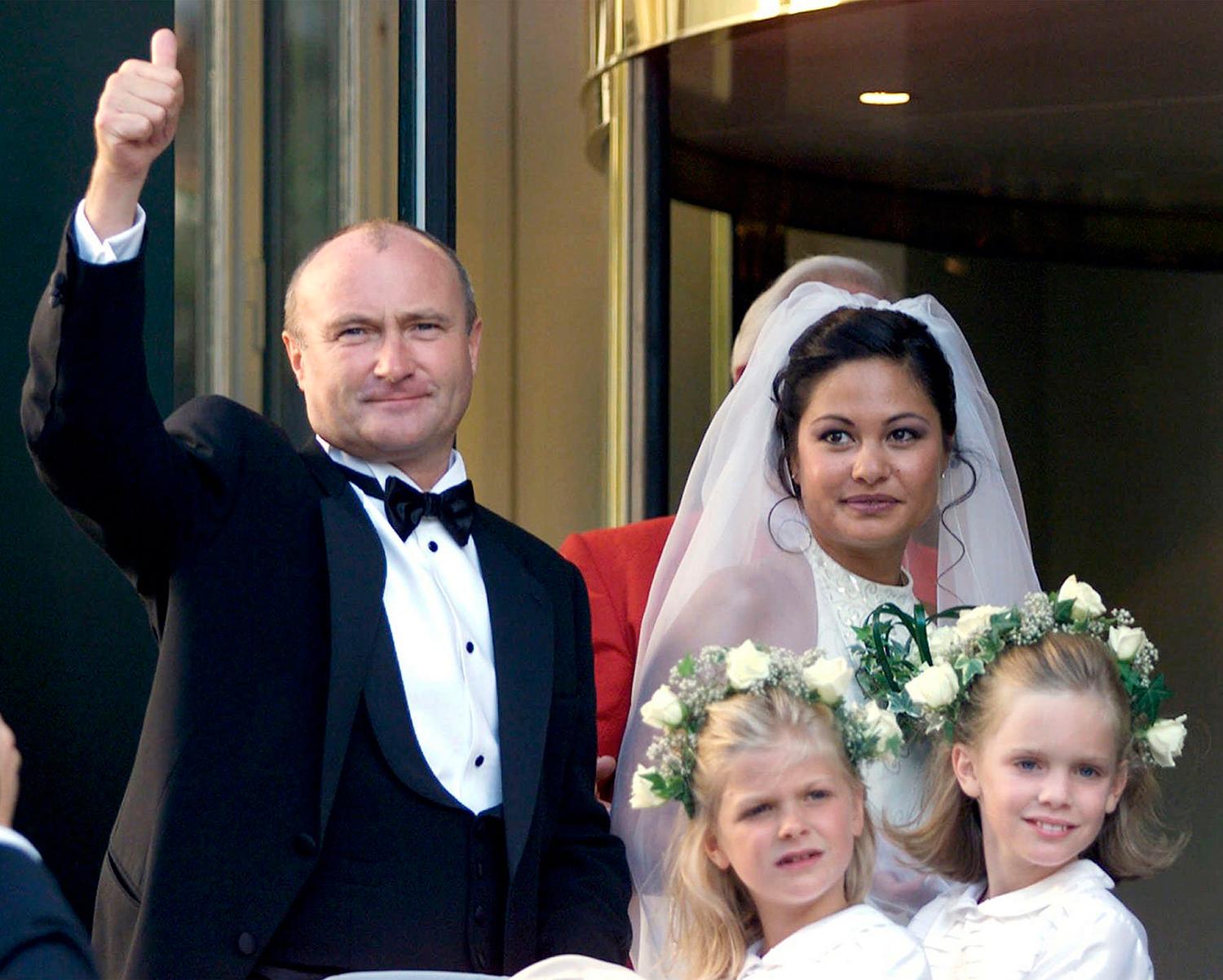 Phil Collins och Orianne Cevey första gången de gifte sig 1999.