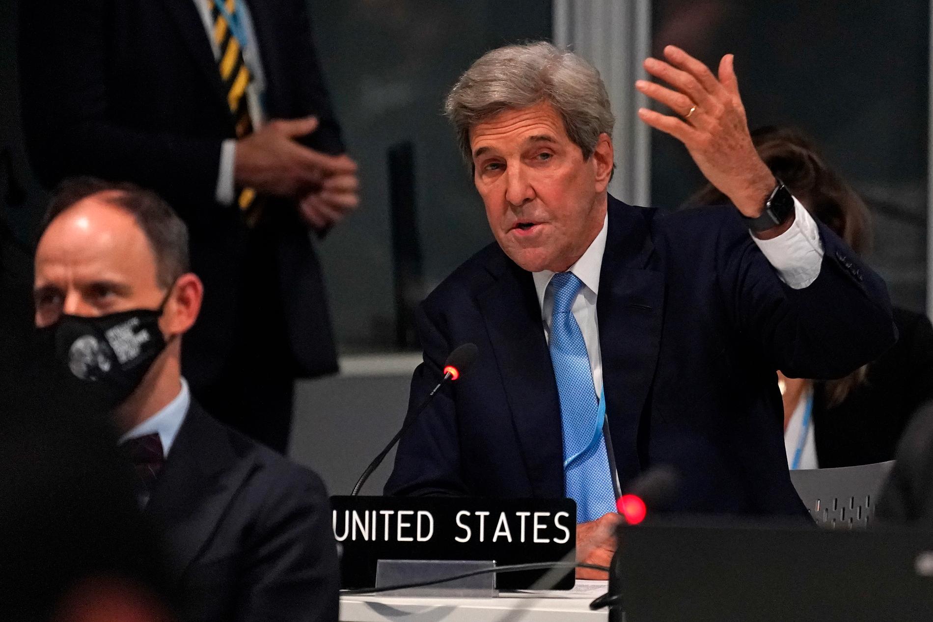 John Kerry ingår i USA:s delegation. 