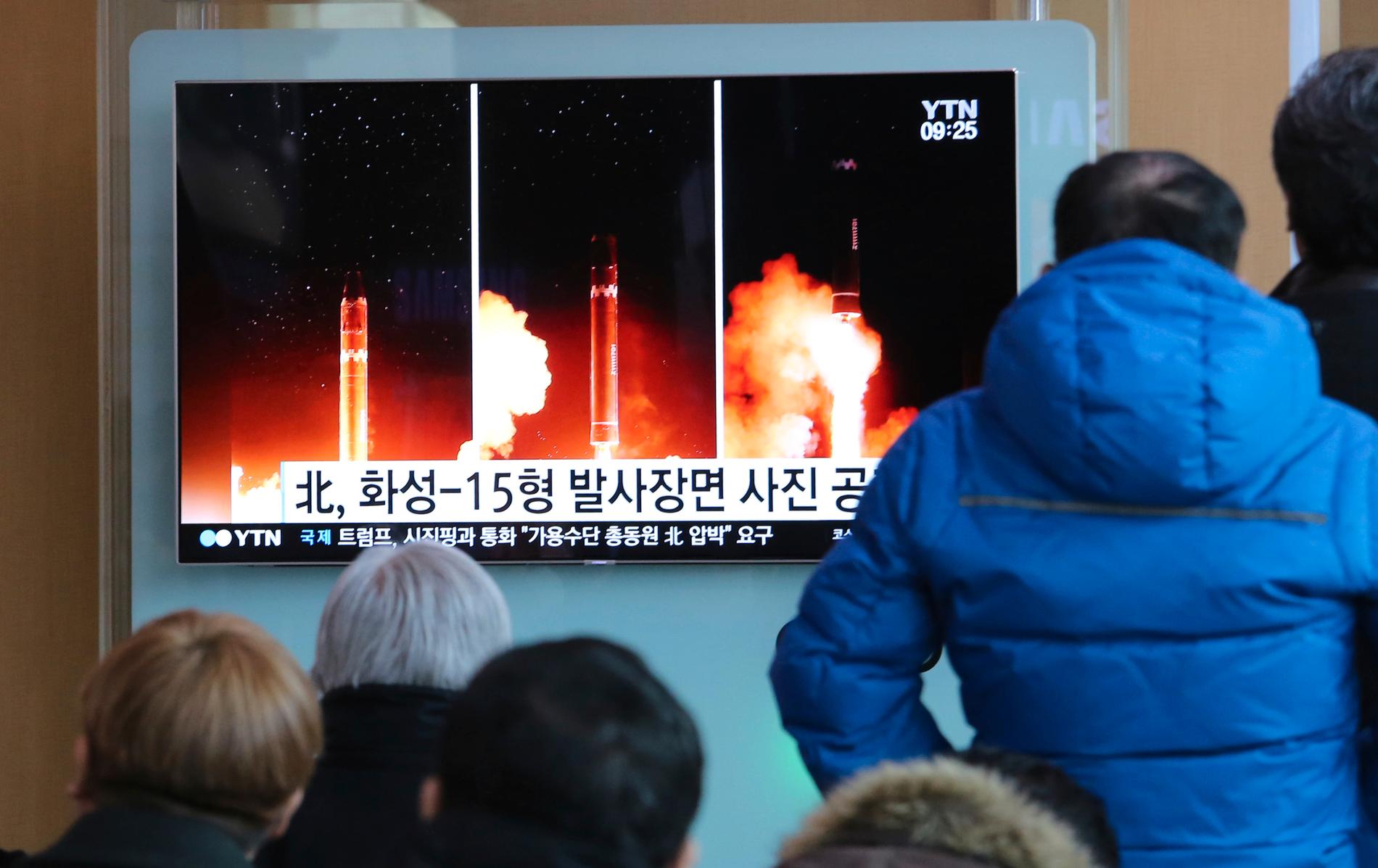 Det nordkoreanska missiltestet i slutet av november förra året satte skräck i grannlandet i syd.