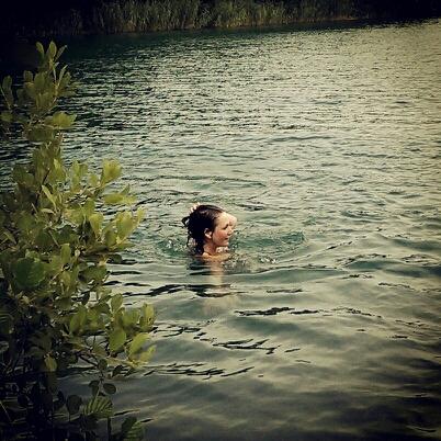 Första doppet i sommar.. Bättre sent än aldrig!