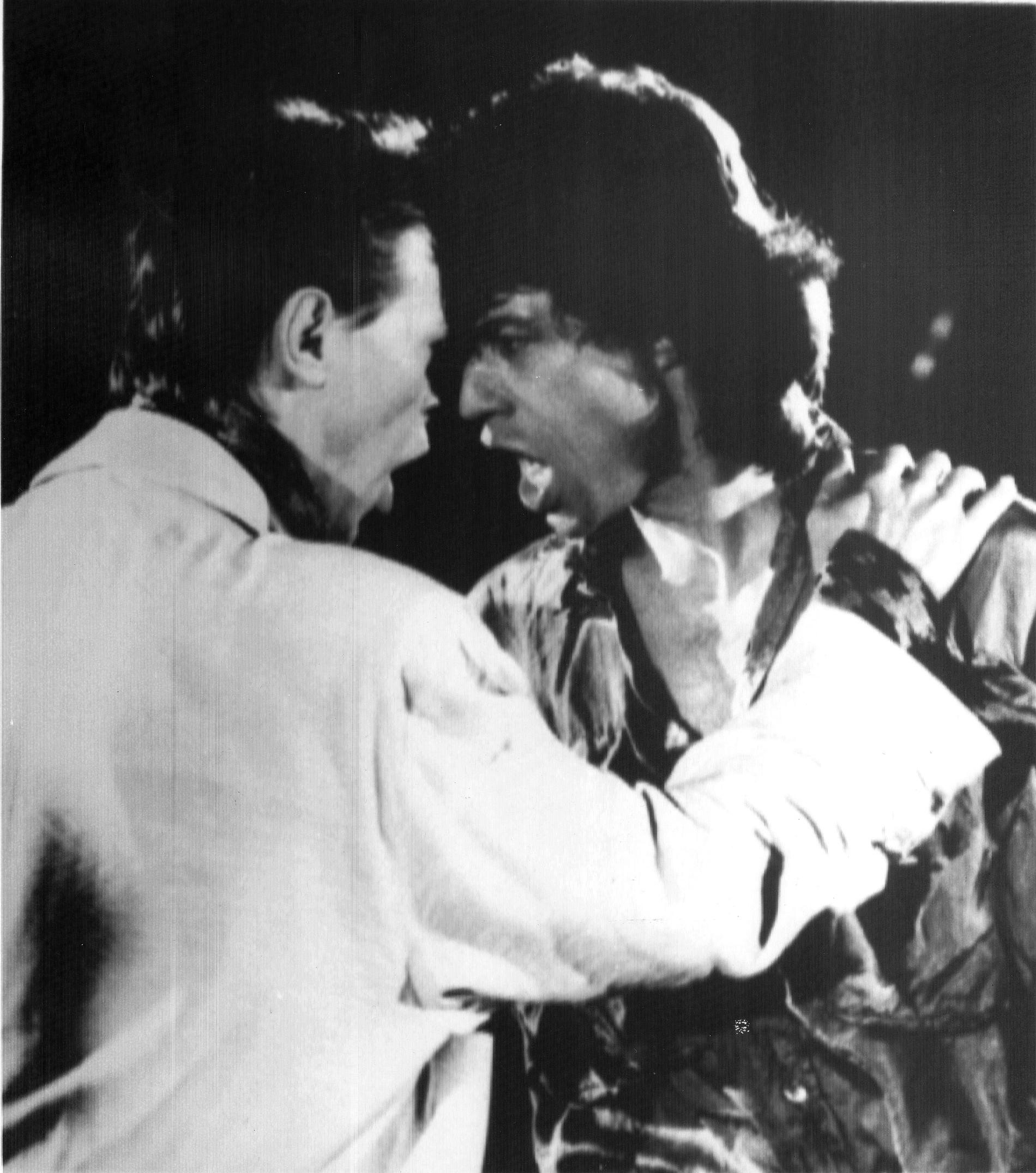 David Bowie och Mick Jagger i videon "Dancing in the street" från 1985