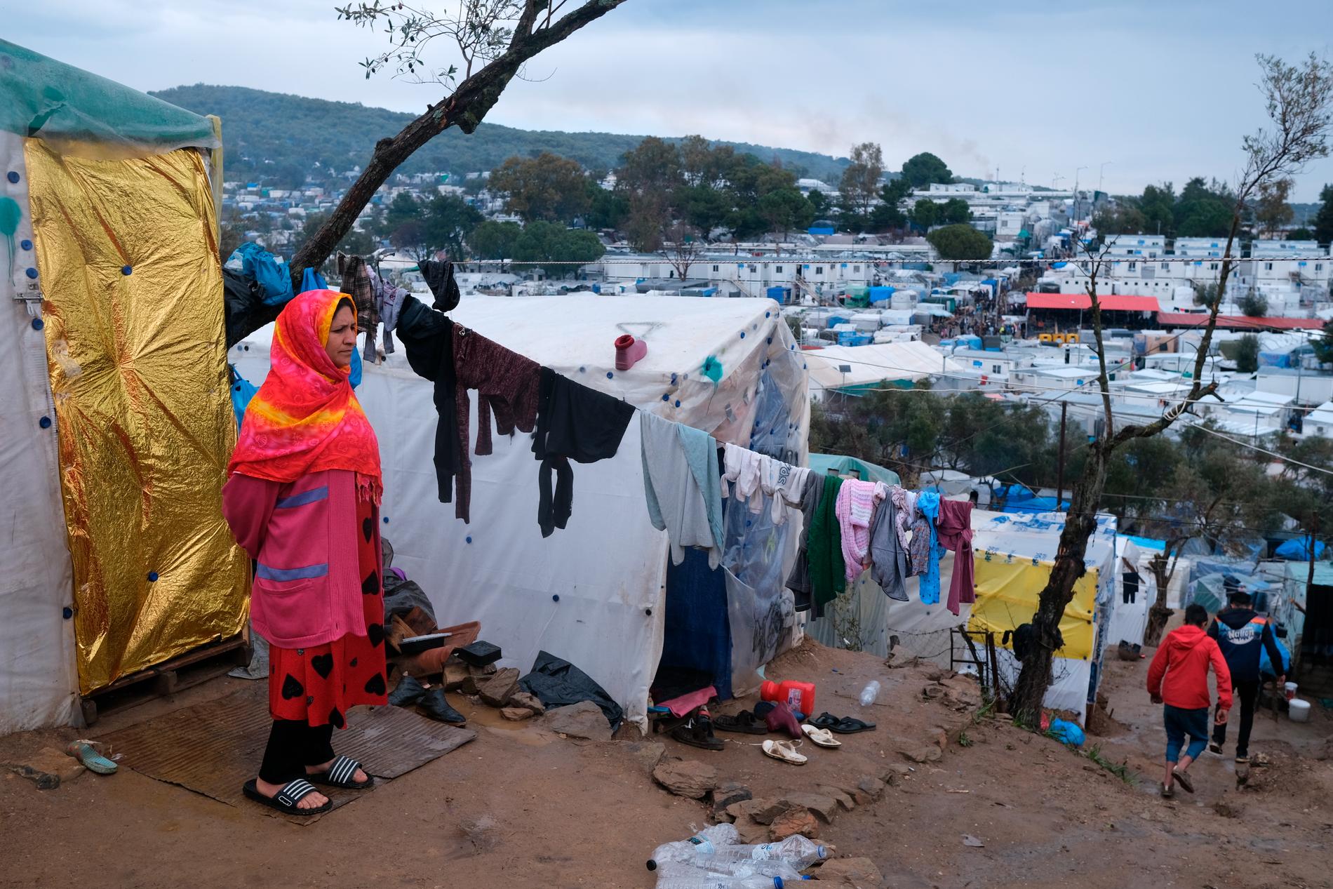 Situationen kring flyktinglägret Moria på Lesbos är en "perfekt grogrund" för coronaviruset, varnar Läkare utan gränser. Arkivfoto.