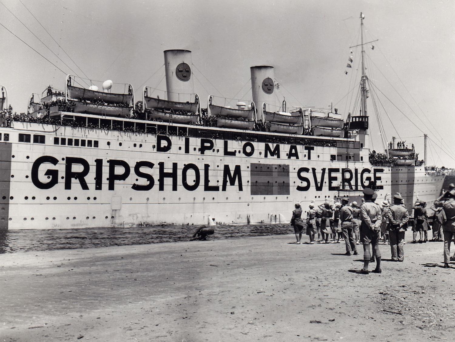 Gripsholm hade helsvensk besättning eftersom Sverige var neutralt under andra världskriget.