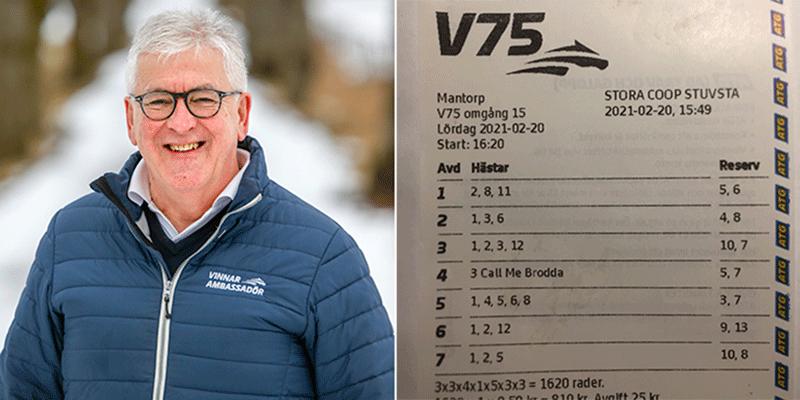 ATG:s vinnarambassadör Hans G Lindskog ringde kvinnan strax efter att hon rättat sitt kvitto