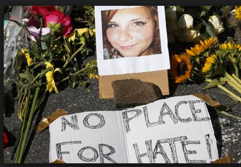 Heather Heyer mördades av en terrorist i Charlottesville.