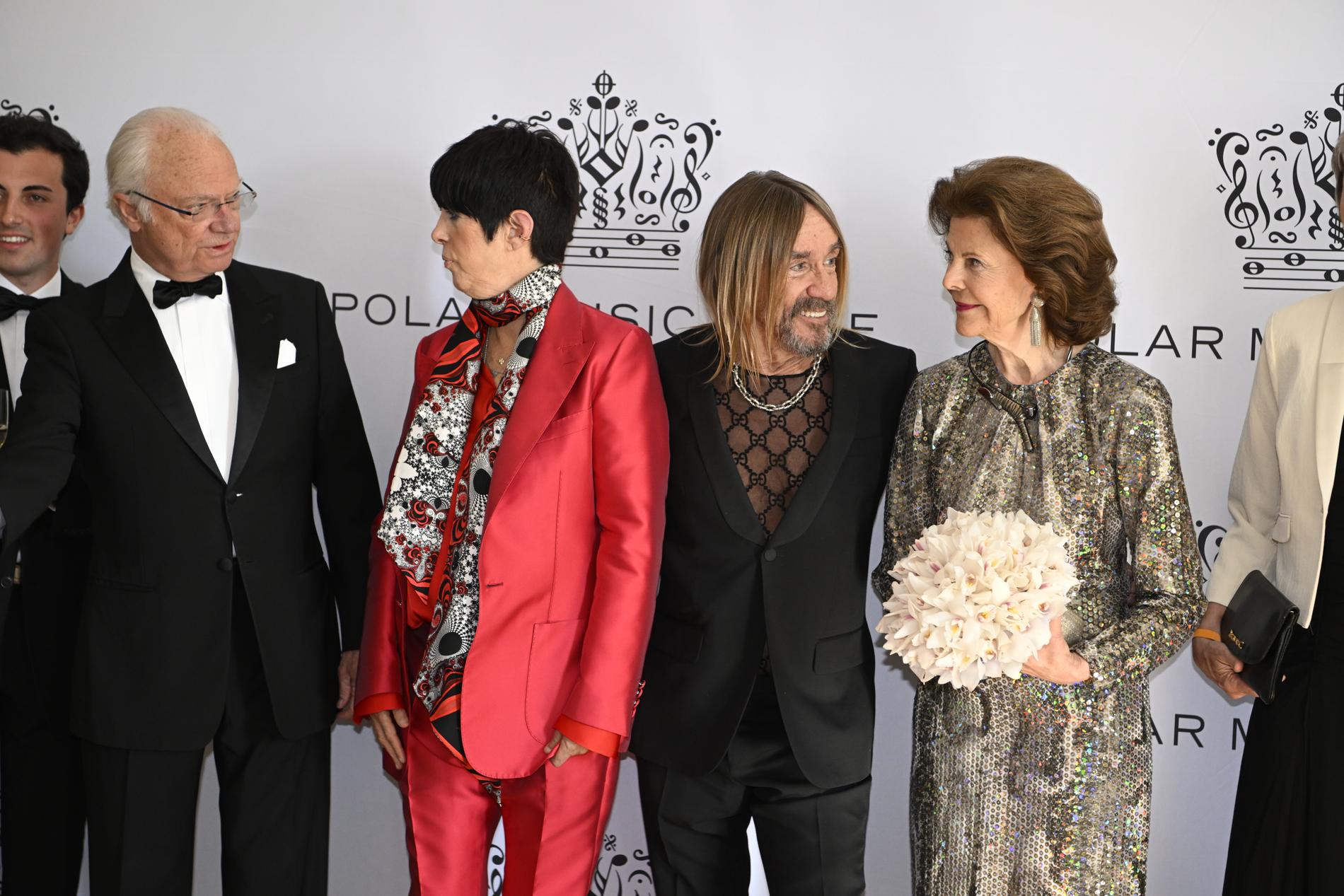 Kung Carl Gustaf, Diane Warren, Iggy Pop och drottning Silvia.