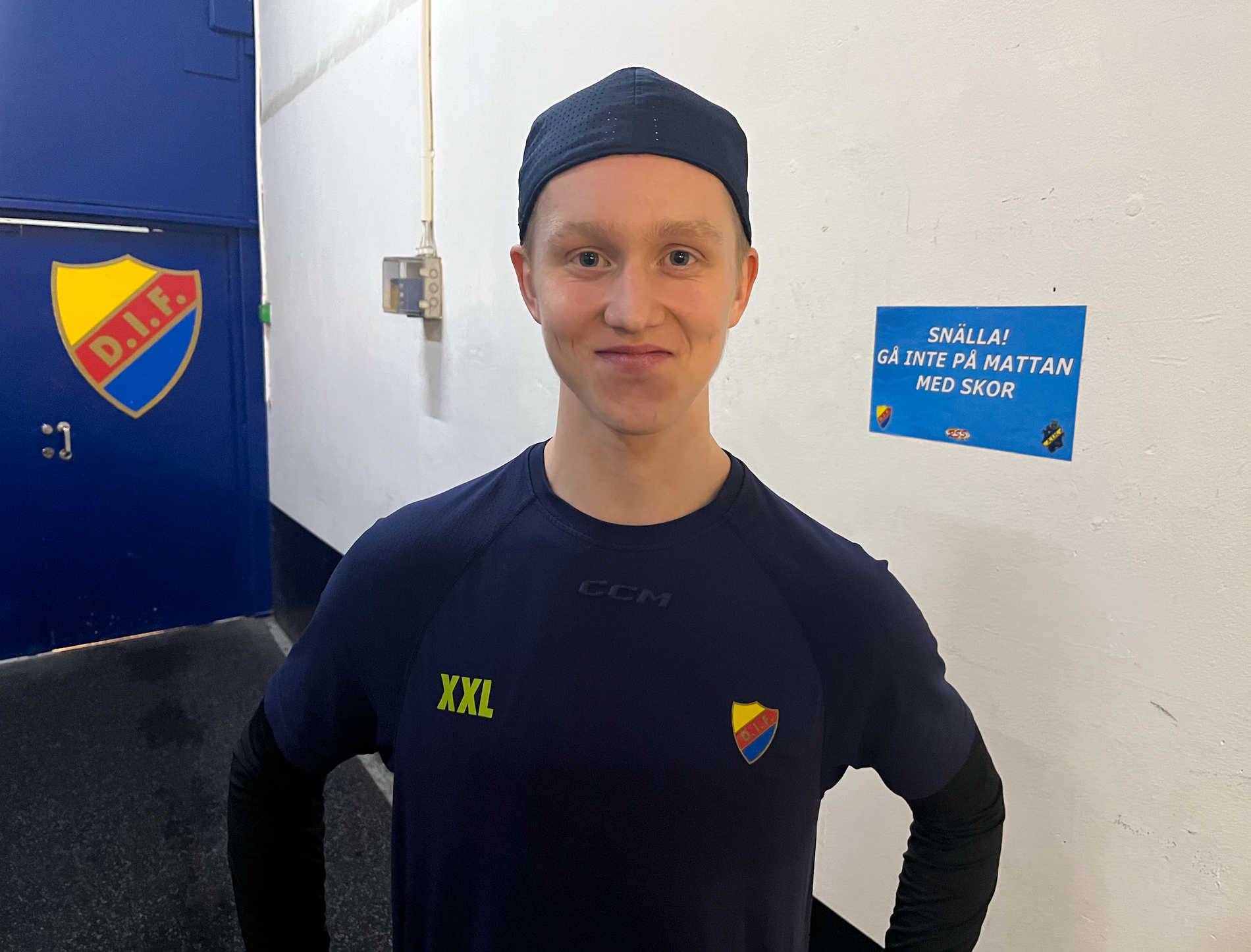 Melvin Wersäll, 18, efter sitt första A-lagsmål för Djurgården.