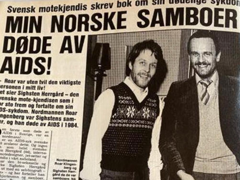 Norska tidningen Se & hør skrev om Roar Klingenberg och Sighsten Herrgårds förhållande när Herrgård berättade öppet i sin självbiografi. De publicerade bilder på Roar (till vänster) och Sighsten (till höger.)
