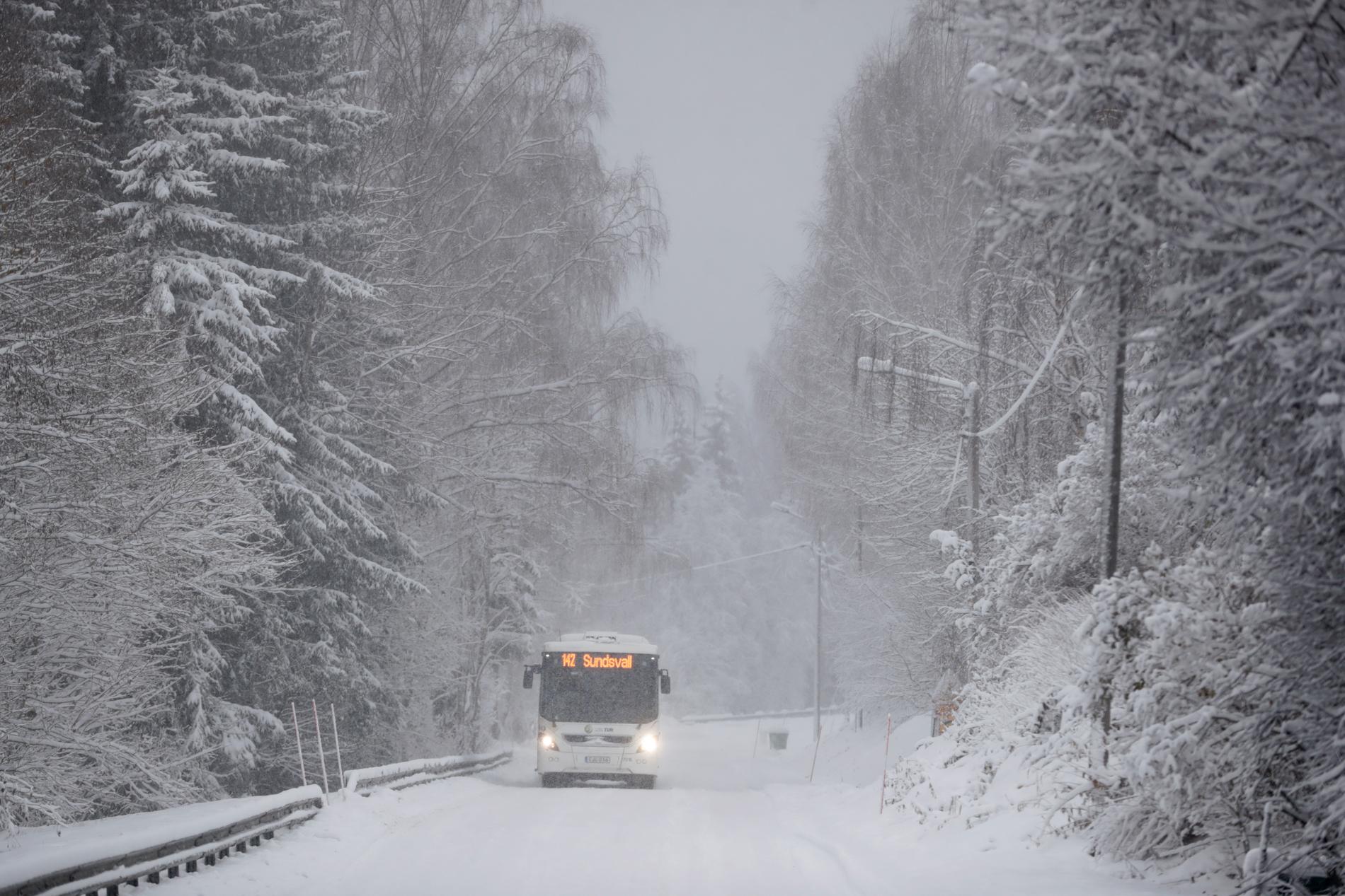 Snöoväder i Sundsvall, 1 november i år.