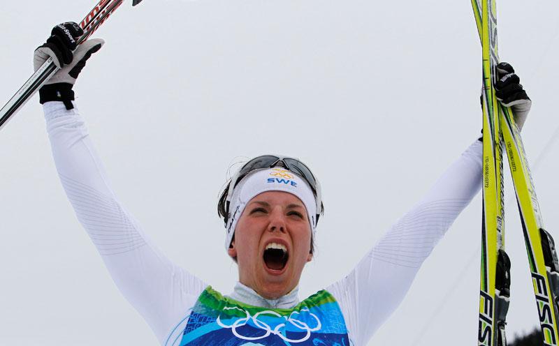 JUBLAR Charlotte Kalla tar OS-guld i Vancouver.