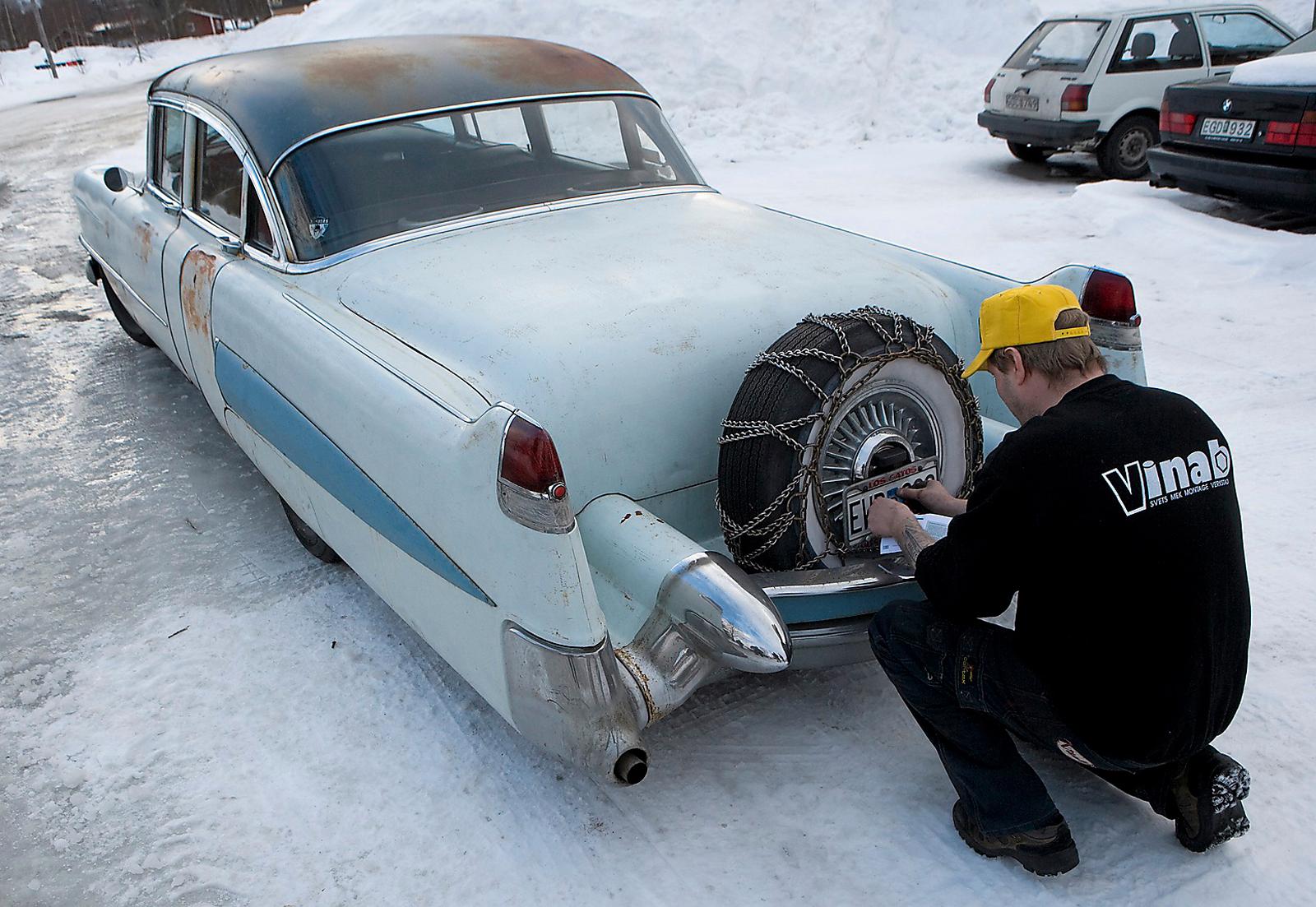 Jocke Anderssons Cadillac används varje dag. Men har den verkligen ägts av Elvis? Foto: Claes Johansson