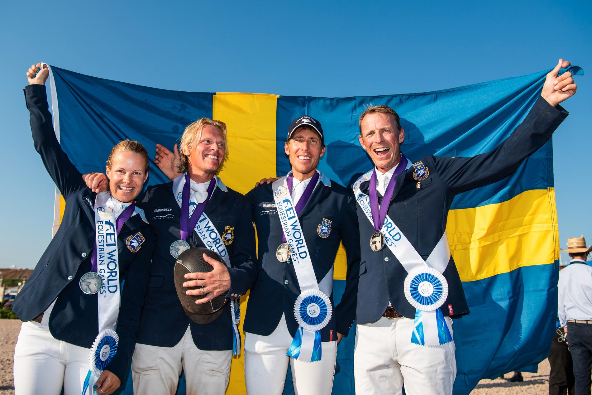 Sverige tog VM-silver i nationshoppning 2018.