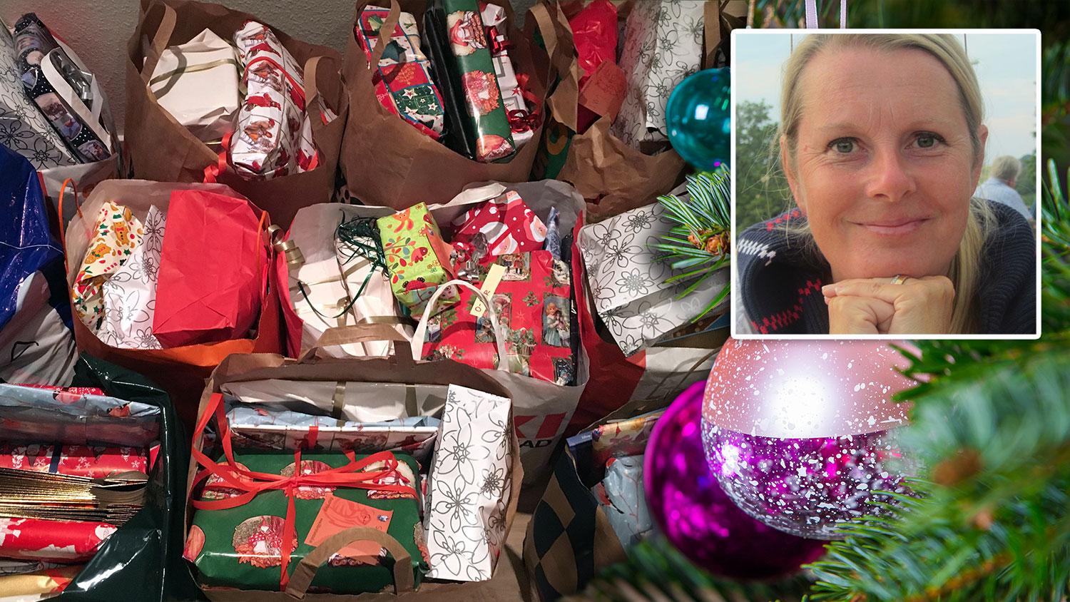 Helena Bergh samlar sedan fyra år tillbaka in julklappar som hon via organisationen Julhjälpen i Kristianstad skänker till behövande. Hon vittnar om att fler än vanligt har det tufft i år, på grund av coronaviruset.