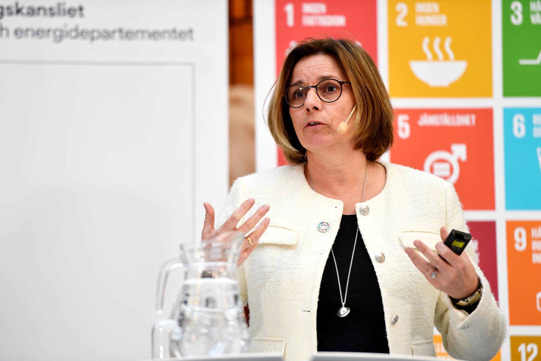 Miljö- och klimat­minister Isabella Lövin (MP).