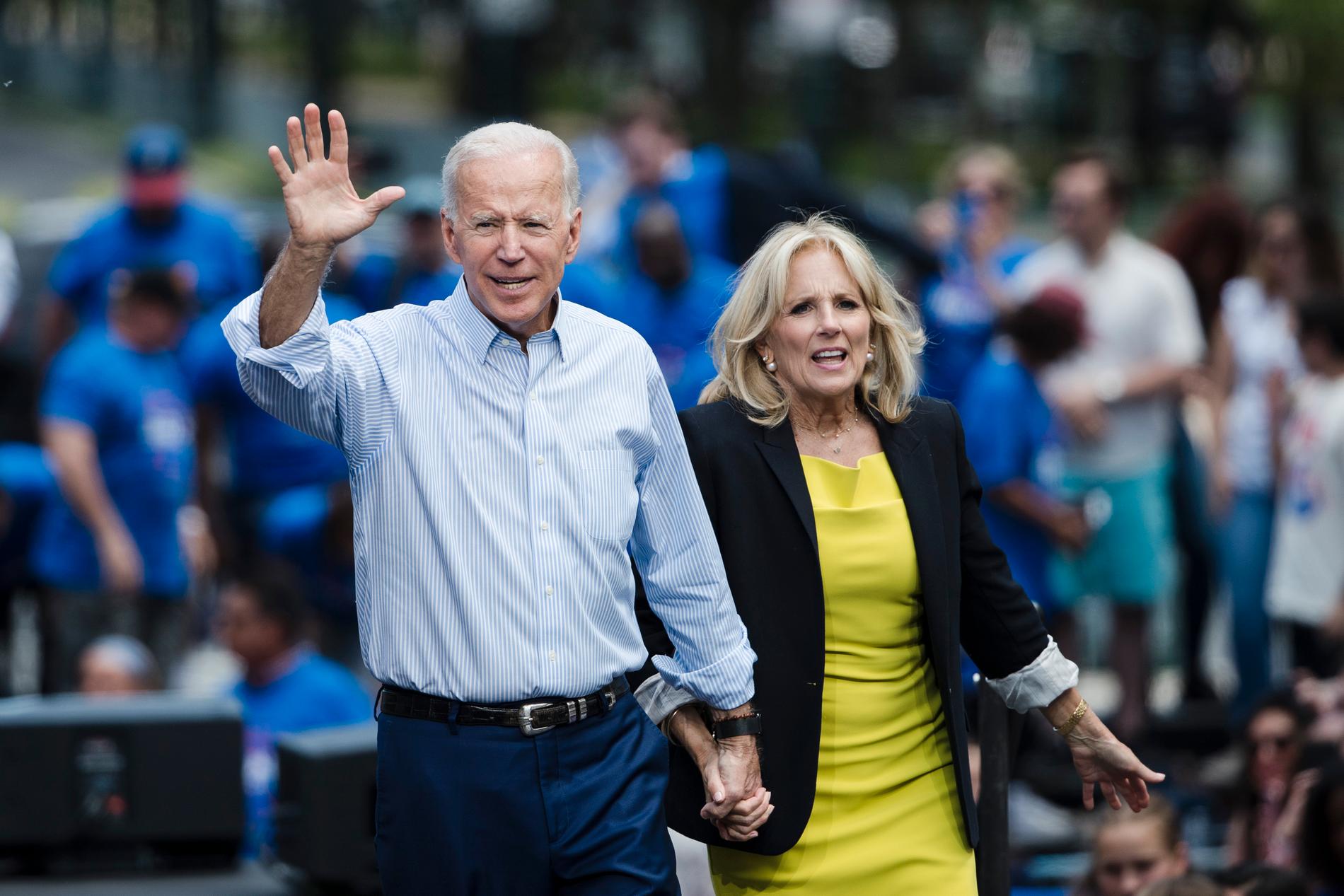 USA:s blivande presidentpar Joe och Jill Biden. Arkivbild.