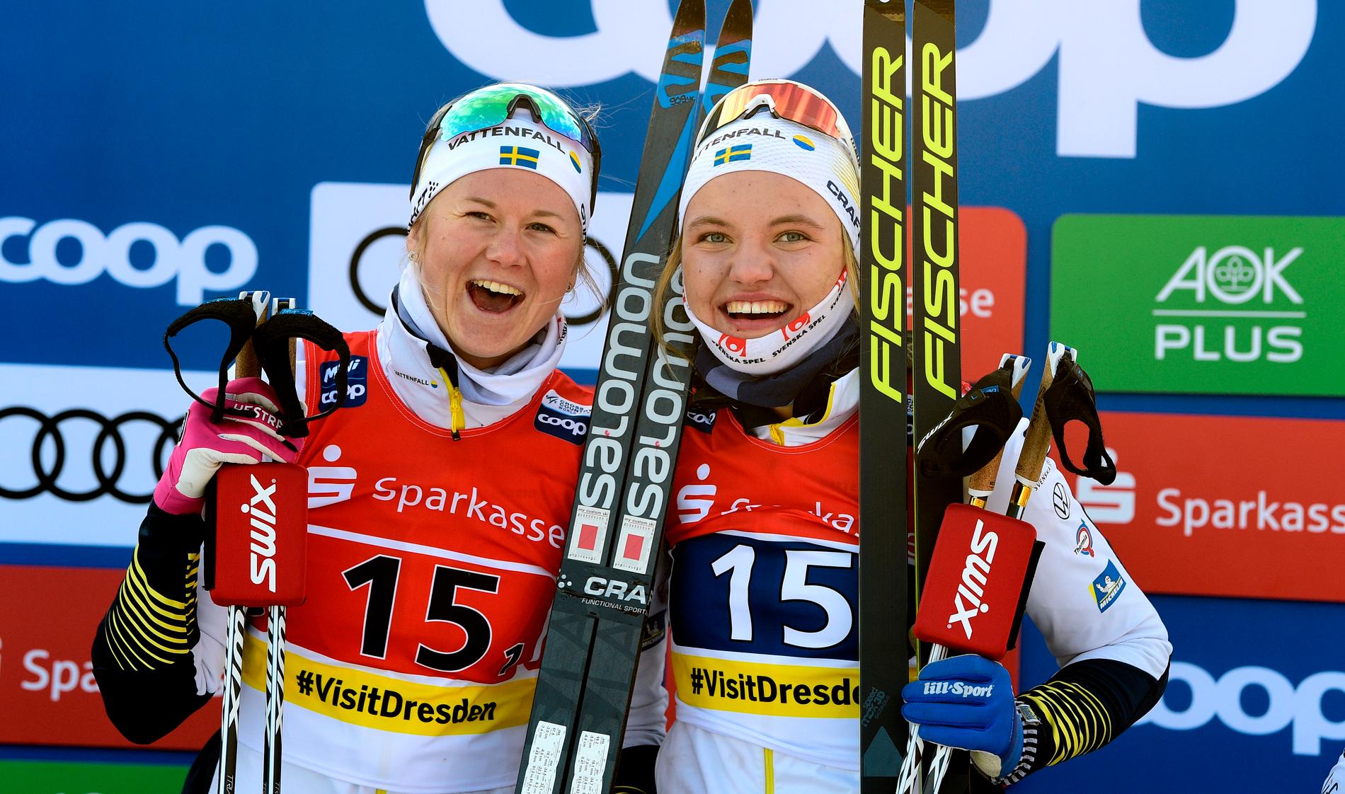 Maja Dahlqvist och Linn Svahn vann lagsprinten senast