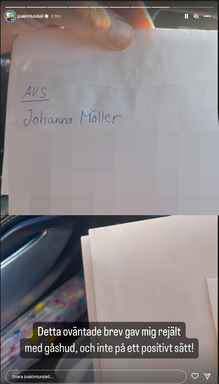 Brevet från Arbogakvinnan Johanna Möller.