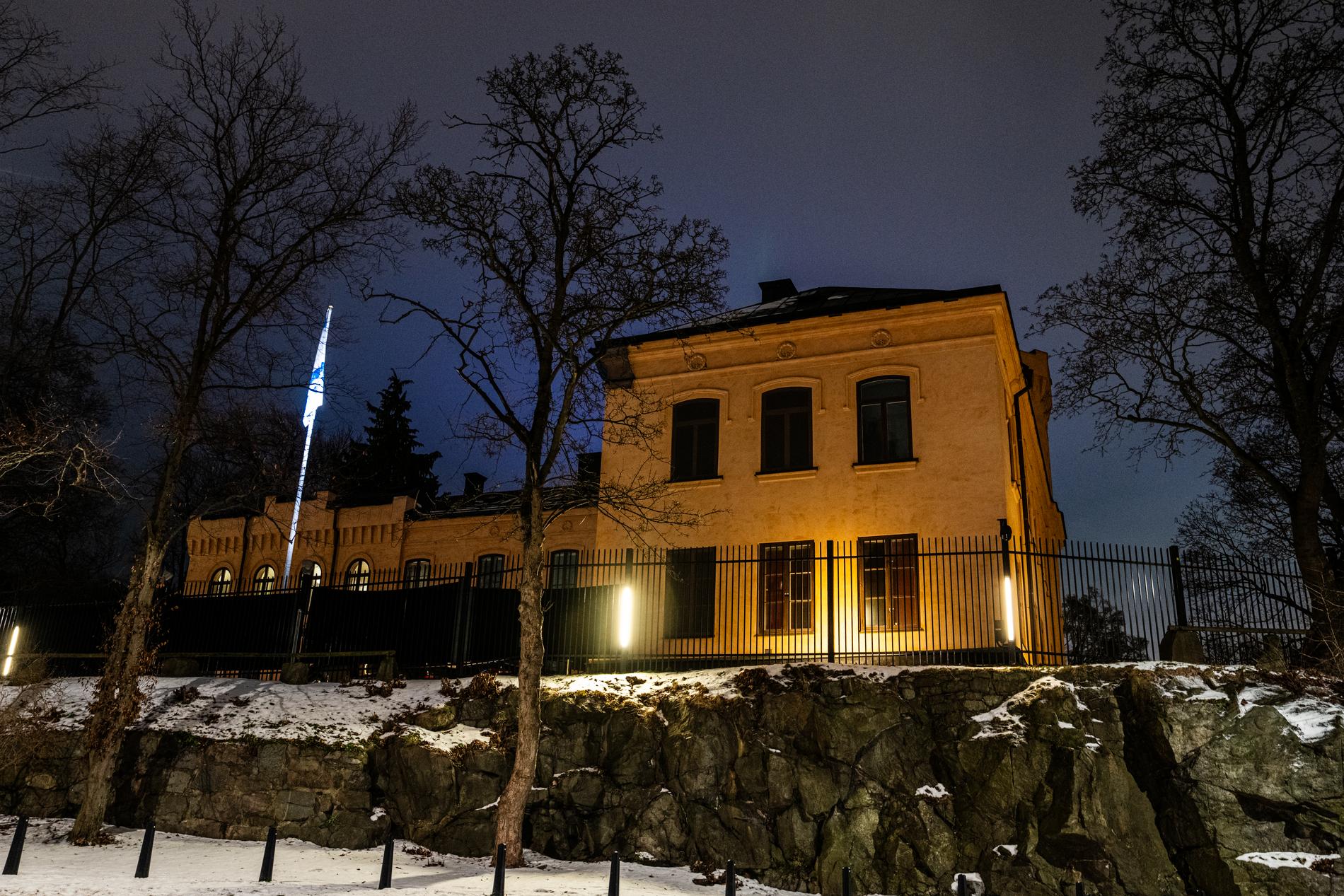 Israels ambassad vid Strandvägen i Stockholm.