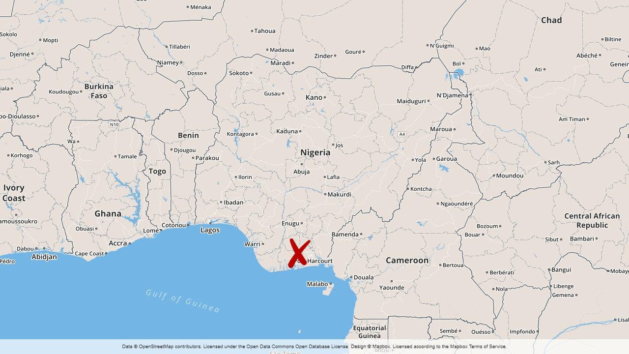 Olyckan inträffade i staden Aba i sydöstra Nigeria.