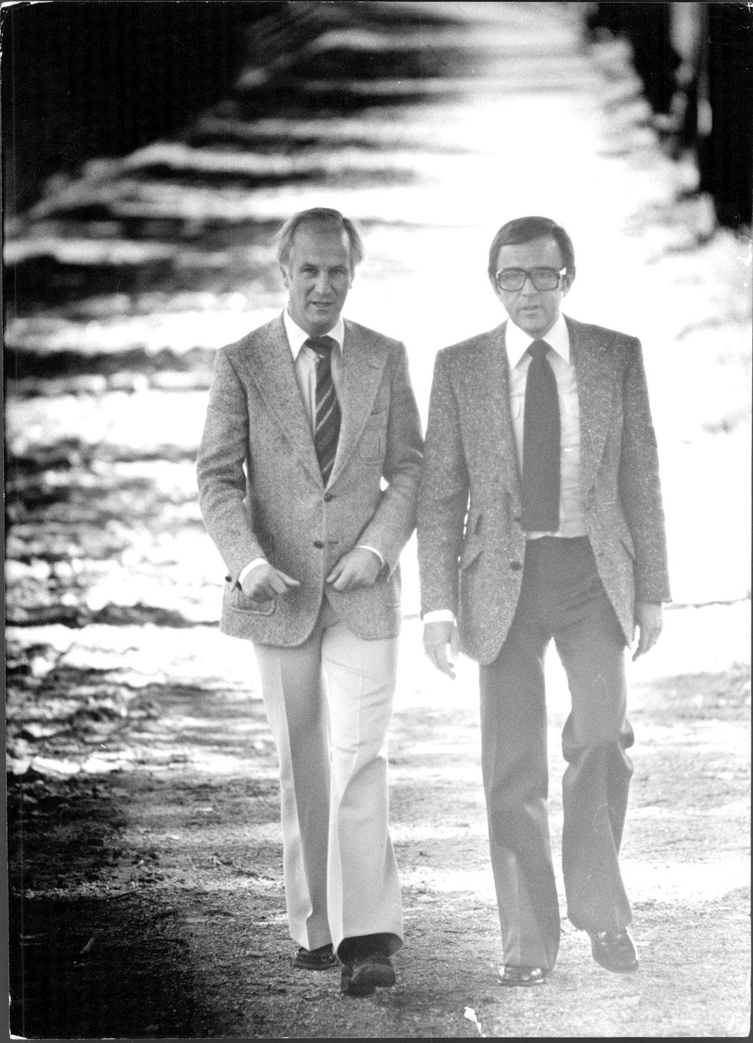 Bosse Larsson och Arne Weise år 1978.