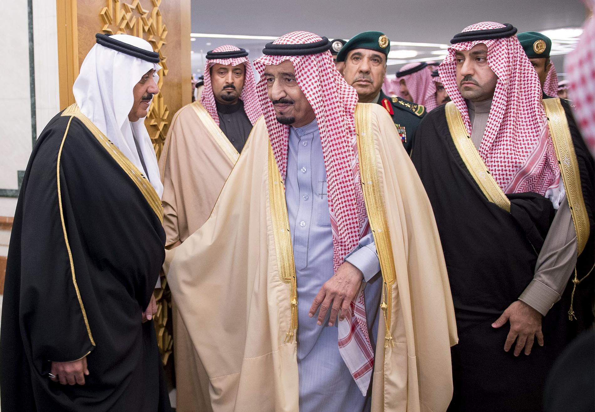 Prins Miteb bin Abdullah med kungen Salman