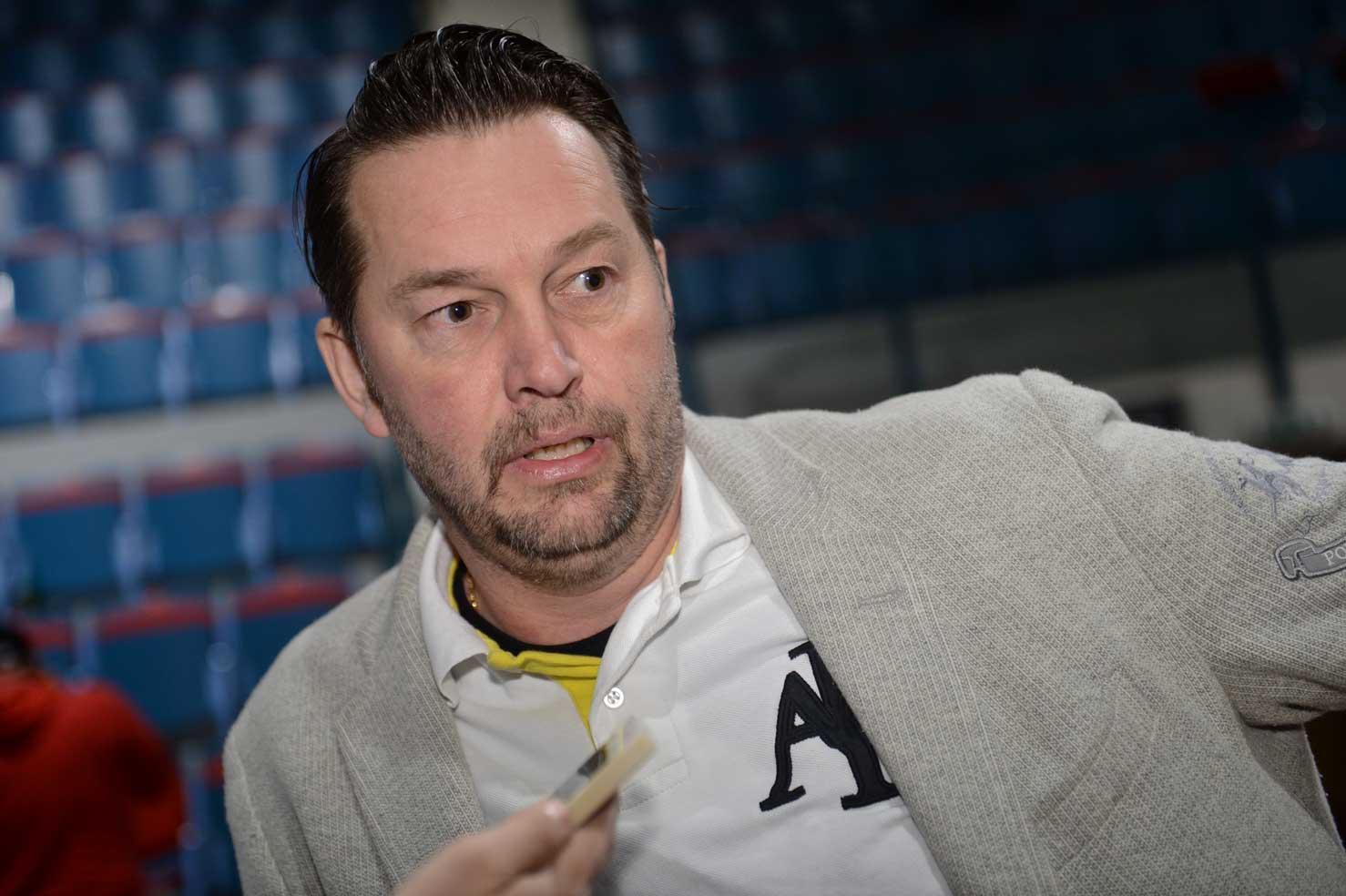AIK-vdn: Thomas Johansson under informationsmötet på lördagen.
