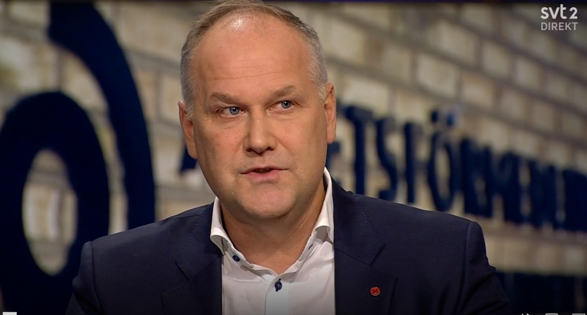Jonas Sjöstedt i kvällens ”Agenda” i SVT.