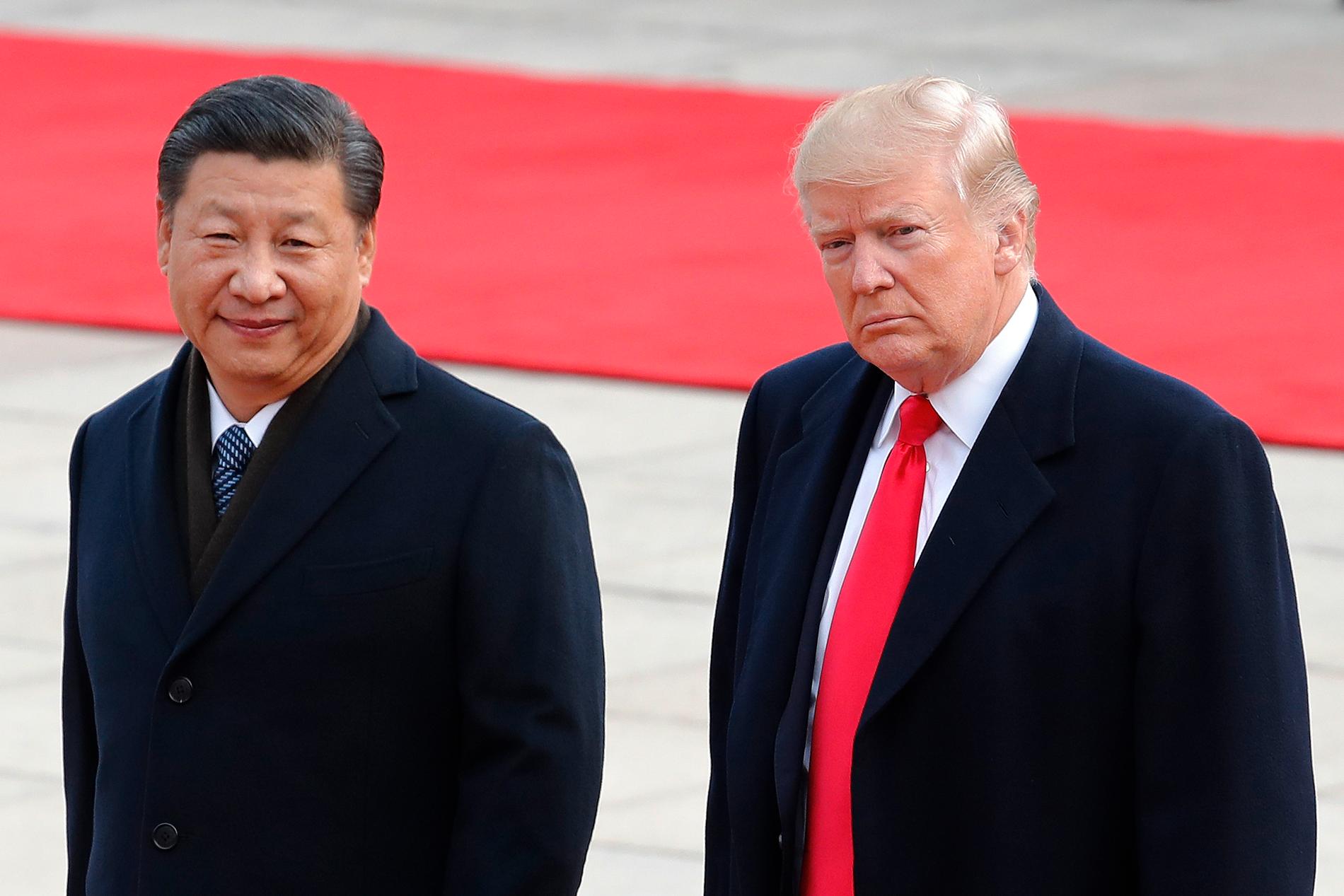 Kinas president Xi Jinping under ett möte med USA:s president Donald Trump. Arkivbild.