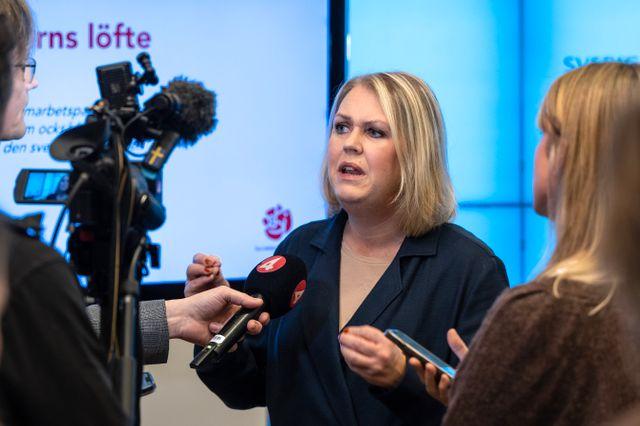 Socialdemokraternas gruppledare Lena Hallengren (S).
