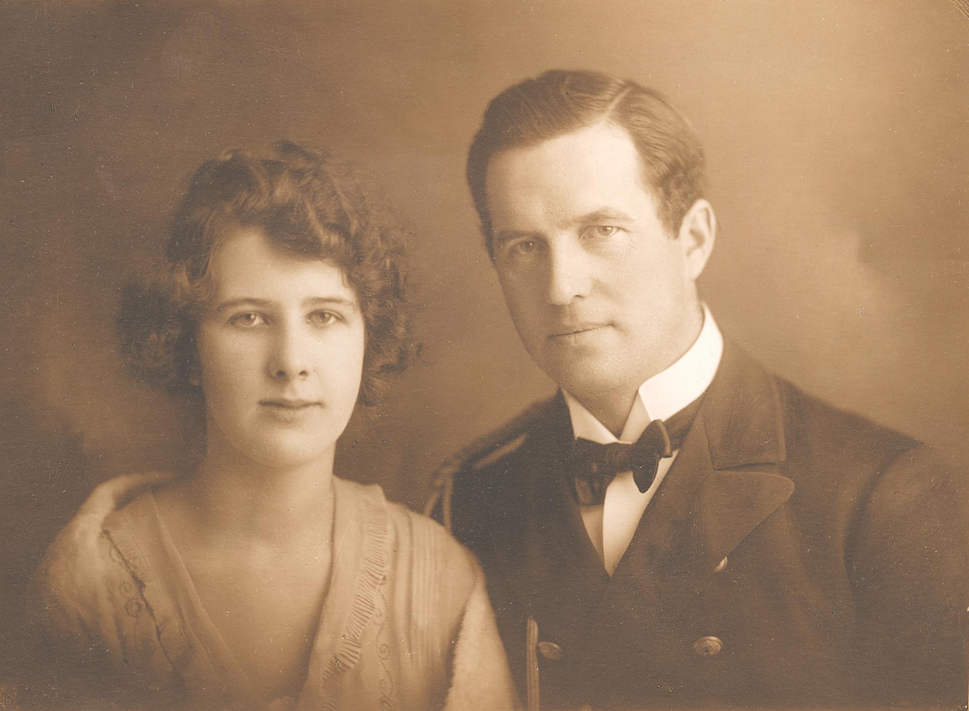 Daisy och Harald när deras förlovning eklaterades 1920.