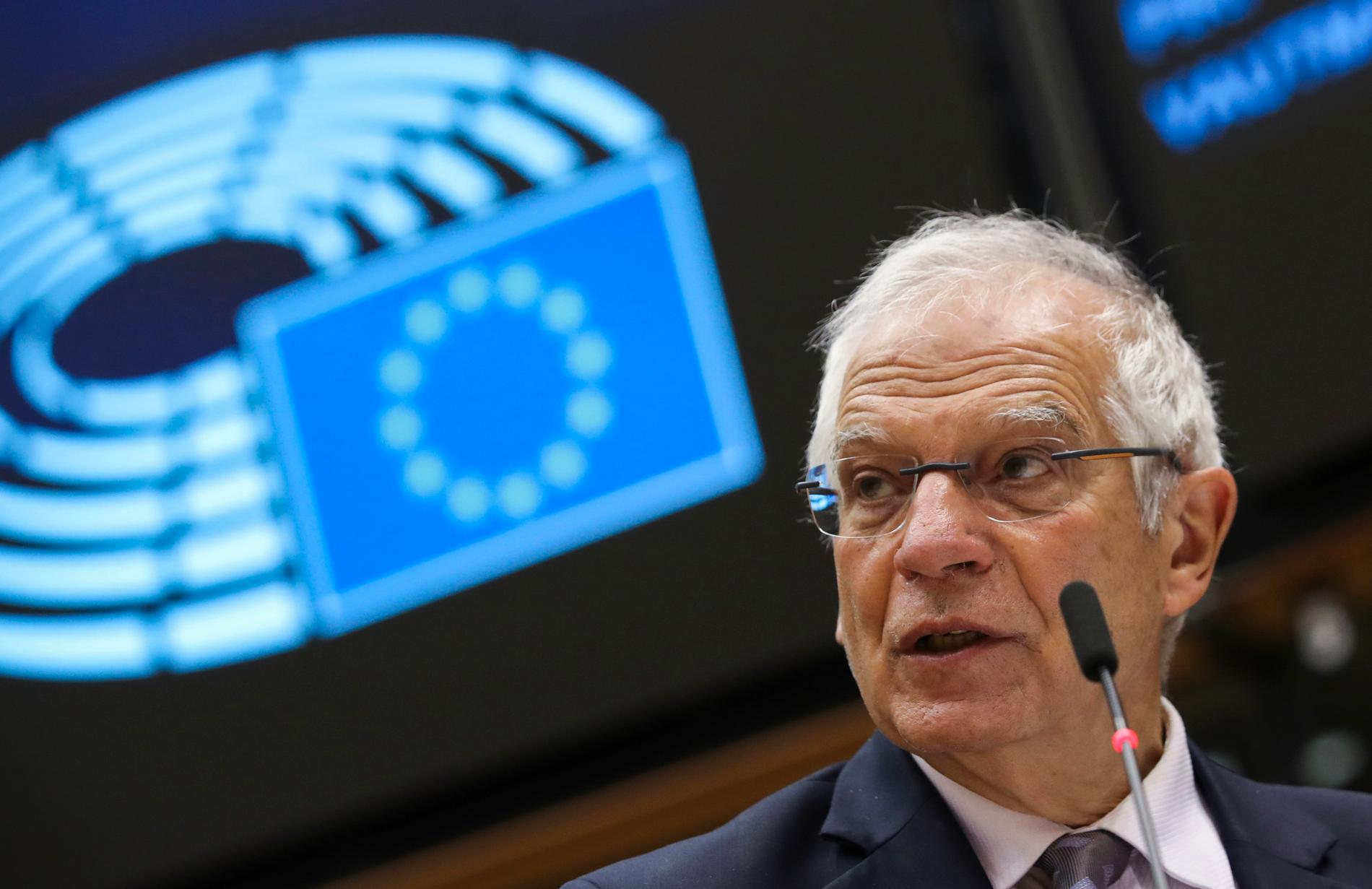 EU:s utrikeschef, spanjoren Josep Borrell. Arkivbild.