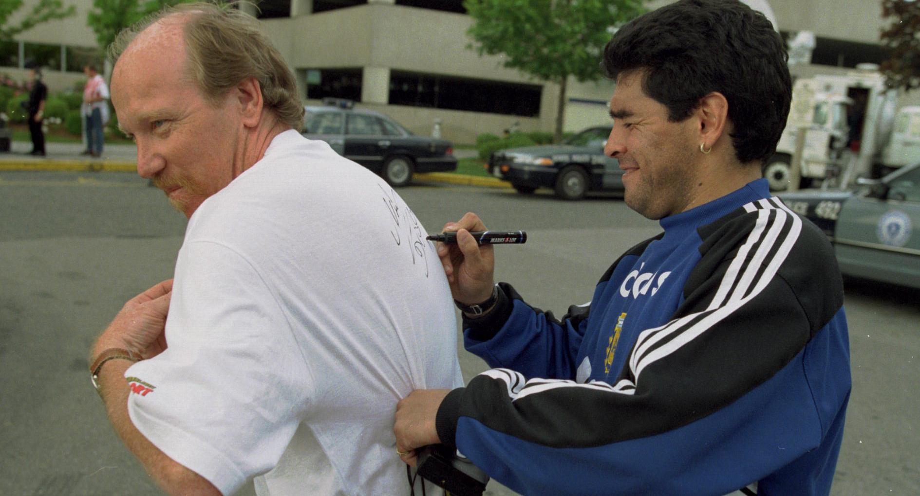 Leif-Åke Josefsson träffade på Diego Maradona 1994.