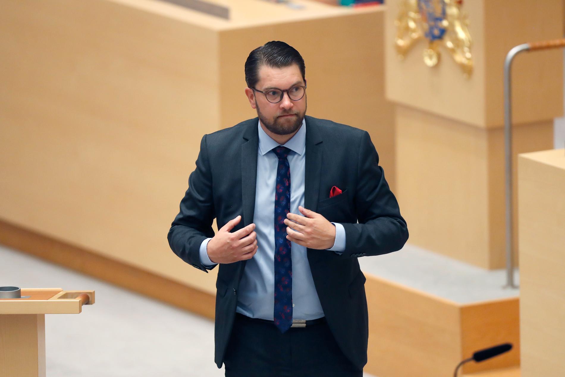 Partiledare Jimmie Åkesson  (SD).