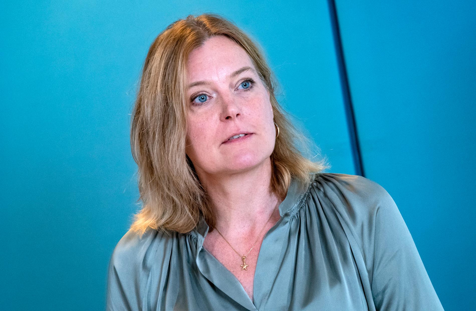 Ulrika Geeraedts, utvecklingsdirektör, under Region Skånes pressträff.