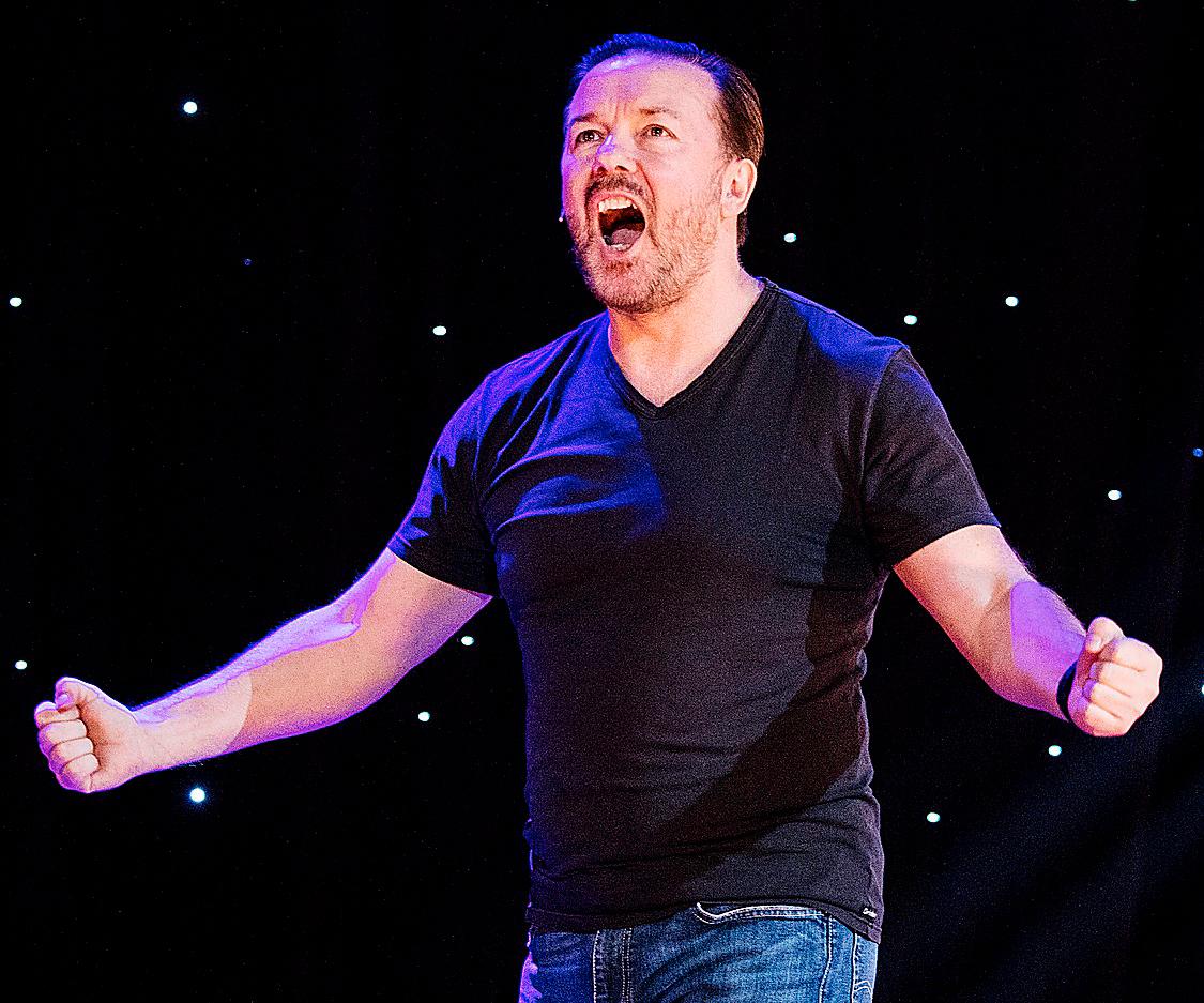 Stommen i Ricky Gervais senaste stand up-show ”Humanity” handlar om att våga säga sanningar som man inte får säga 2018.