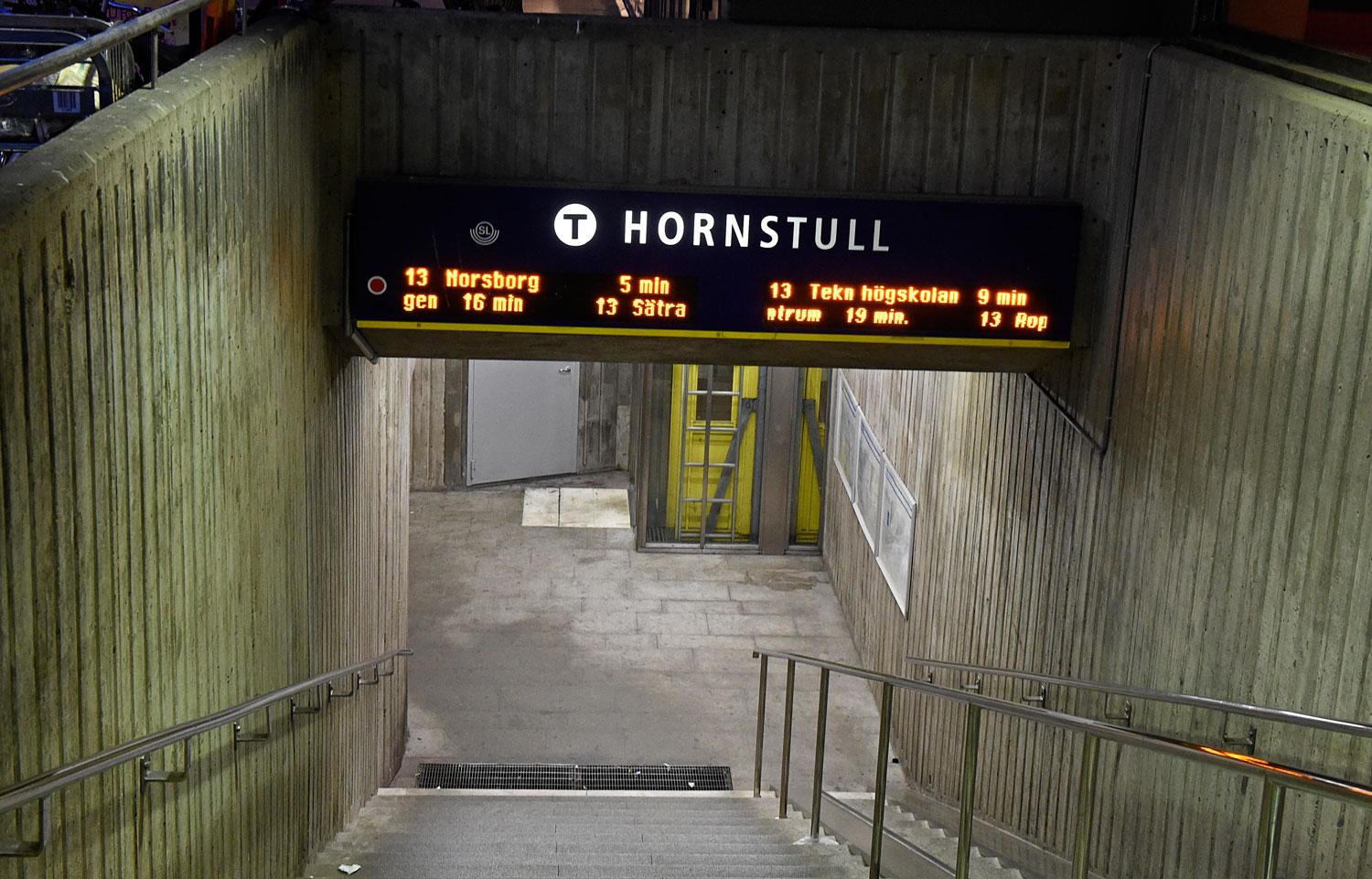 Hornstulls tunnelbanestation i Stockholm.
