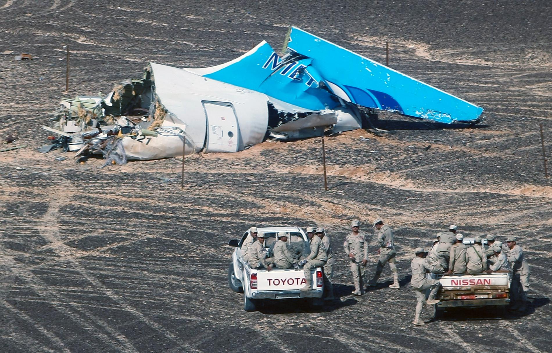 224 människor dödades i flygkraschen i Sinaiöknen.